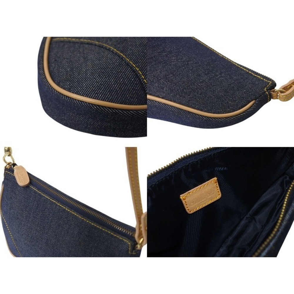 Christian Dior Saddle Bag Accessory Blue Denim - Picture 7 of 8